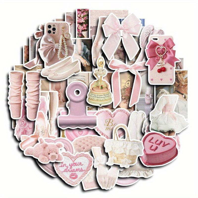 50pcs Retro Ballet Stickers for DIY Scrapbooking Arts Crafts Decor