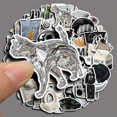 60pcs Modern Stickers for DIY Computer Scrapbooking Stationery Arts Crafts Decor