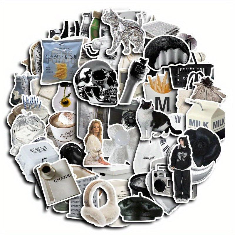 60pcs Modern Stickers for DIY Computer Scrapbooking Stationery Arts Crafts Decor