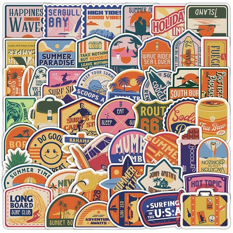 50pcs American Element Stickers for Luggage Motorcycles Mobile Phone