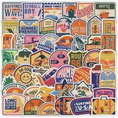 50pcs American Element Stickers for Luggage Motorcycles Mobile Phone