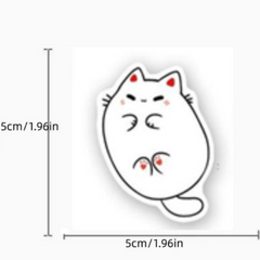 50pcs Cartoon Cat Doodle Sticker for Bike Skateboard Car Helmet Notebook Compute