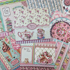 12pcs Retro Dessert Food Paper Stickers for DIY Decoration
