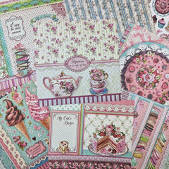 12pcs Retro Dessert Food Paper Stickers for DIY Decoration