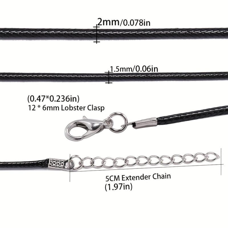 10pcs Pack Necklace Cord Wax Cord 1.5mm/2.0mm Pendant Cord Lanyard