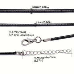 10pcs Pack Necklace Cord Wax Cord 1.5mm/2.0mm Pendant Cord Lanyard