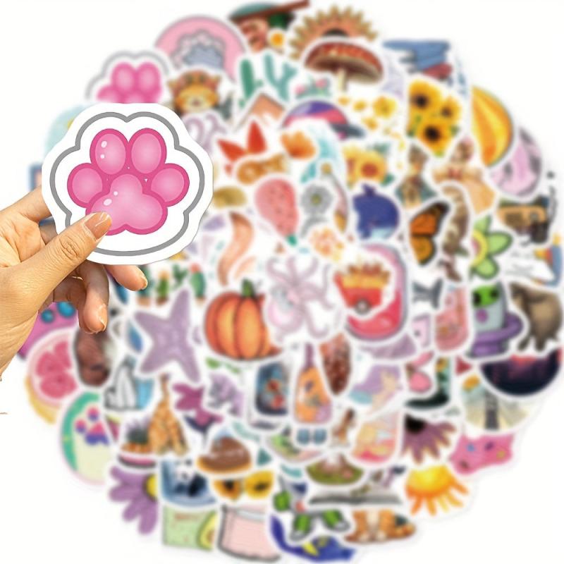 100pcs Fresh Kids Aesthetically Stickers Pack Waterproof Vinyl Stickers