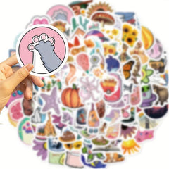 100pcs Fresh Kids Aesthetically Stickers Pack Waterproof Vinyl Stickers