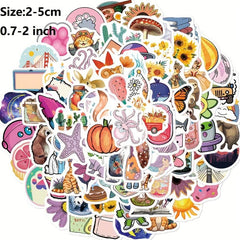 100pcs Fresh Kids Aesthetically Stickers Pack Waterproof Vinyl Stickers