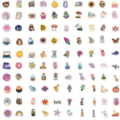 100pcs Fresh Kids Aesthetically Stickers Pack Waterproof Vinyl Stickers