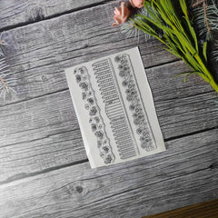 Flower Theme Stamp for DIY Hand Account Card-Making