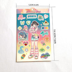 Mermaid Girl Journal Planner Stickers for Card Decoration