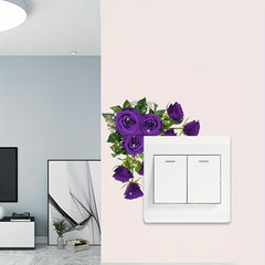 Romantic Rose Switch Stickers for Home Decoration