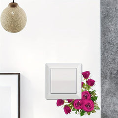 Romantic Rose Switch Stickers for Home Decoration