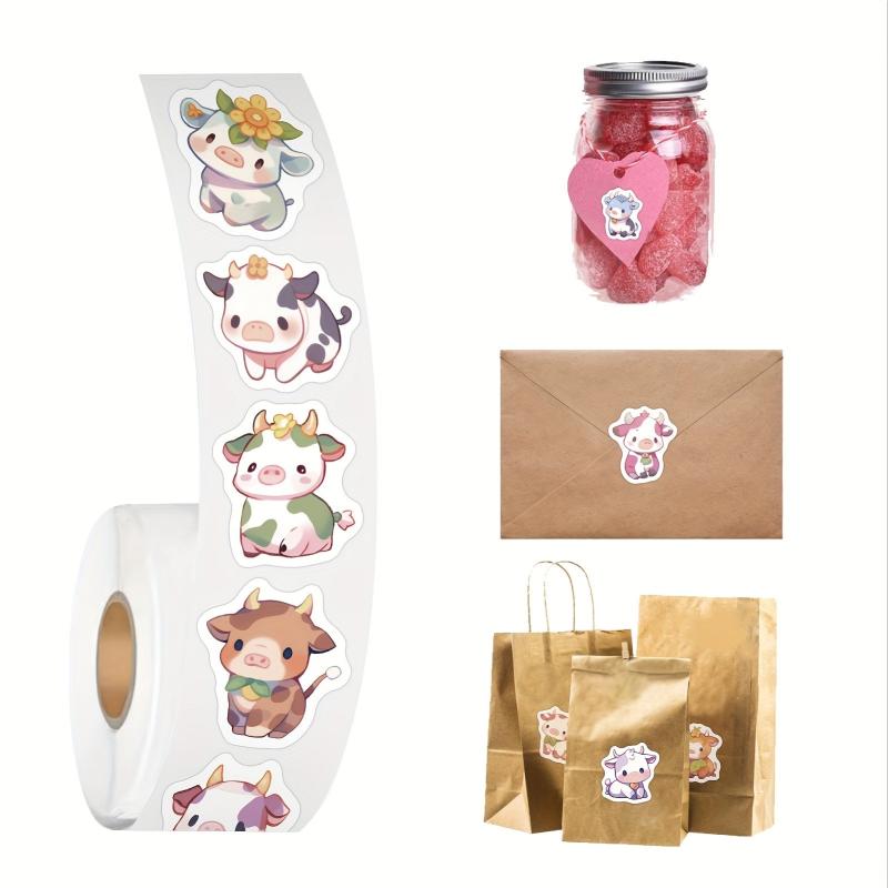 500pcs Cow Cattle Stickers Roll Vinyl Stickers
