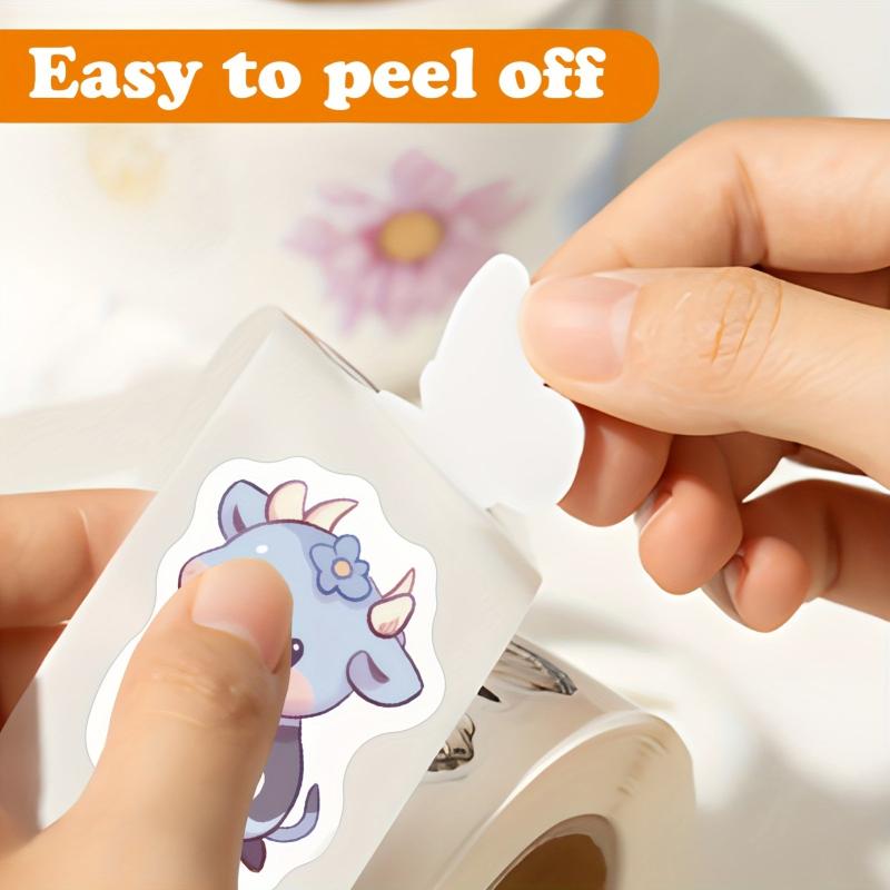 500pcs Cow Cattle Stickers Roll Vinyl Stickers