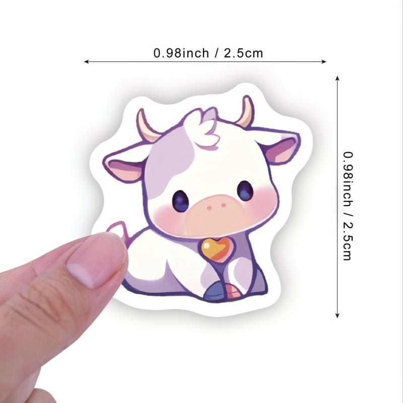 500pcs Cow Cattle Stickers Roll Vinyl Stickers