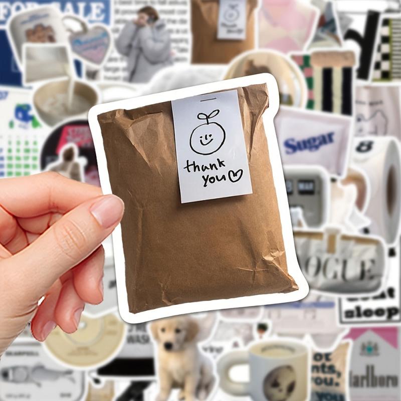 57pcs Waterproof Doodle Sticker Set for Skateboard DIY Creative Toys