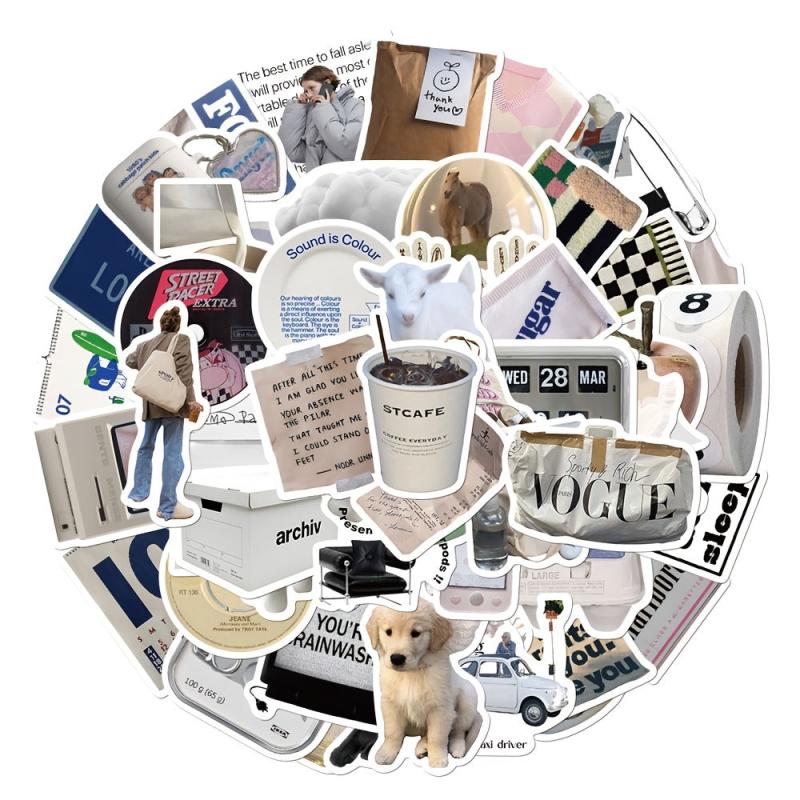 57pcs Waterproof Doodle Sticker Set for Skateboard DIY Creative Toys