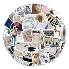 57pcs Waterproof Doodle Sticker Set for Skateboard DIY Creative Toys