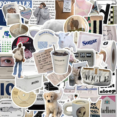 57pcs Waterproof Doodle Sticker Set for Skateboard DIY Creative Toys