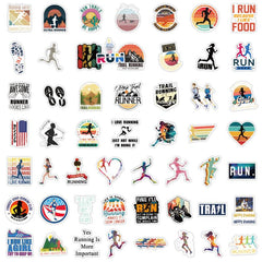 110pcs Running Sports Stickers Waterproof Vinyl Stickers