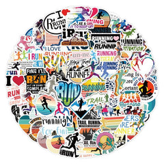 110pcs Running Sports Stickers Waterproof Vinyl Stickers