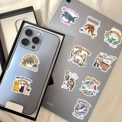 50pcs Art Literature Poster Stickers For Water Bottles Laptop Scrapbook Phone
