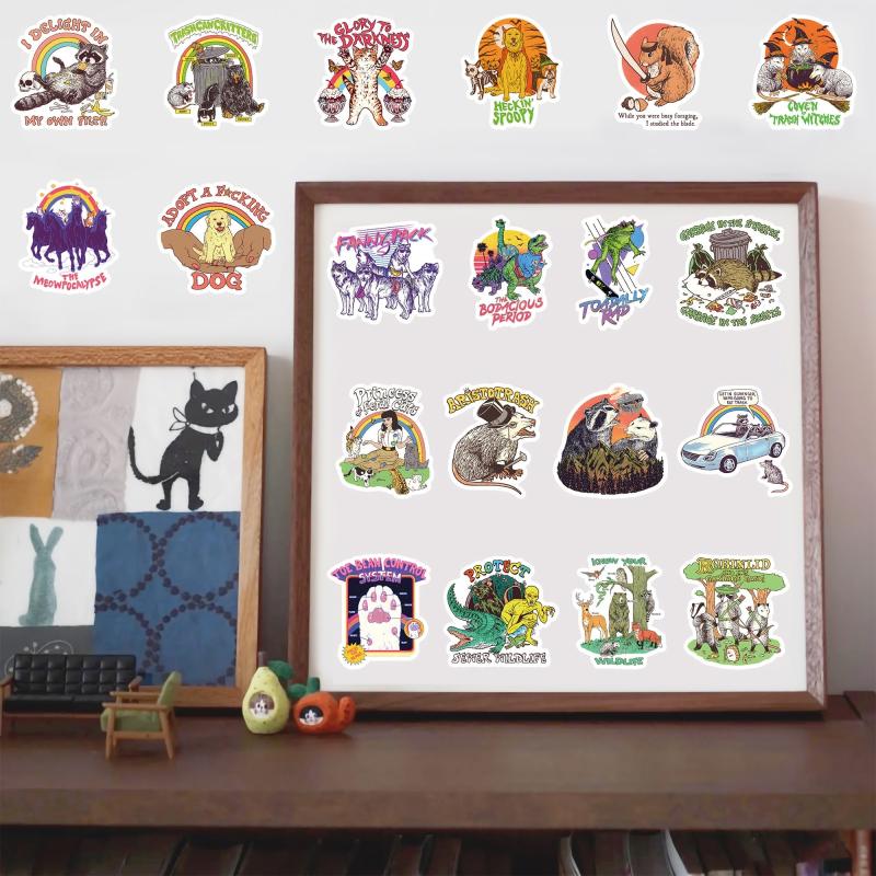 50pcs Art Literature Poster Stickers For Water Bottles Laptop Scrapbook Phone