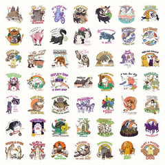 50pcs Art Literature Poster Stickers For Water Bottles Laptop Scrapbook Phone