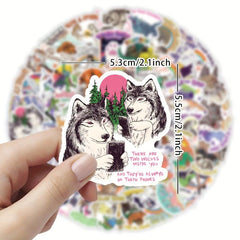 50pcs Art Literature Poster Stickers For Water Bottles Laptop Scrapbook Phone