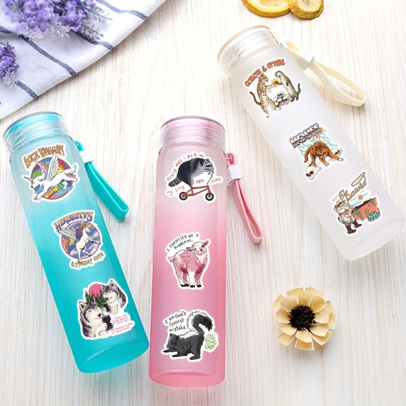 50pcs Art Literature Poster Stickers For Water Bottles Laptop Scrapbook Phone