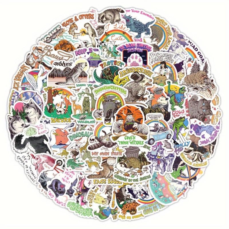 50pcs Art Literature Poster Stickers For Water Bottles Laptop Scrapbook Phone