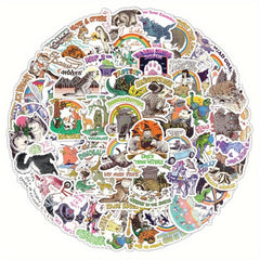 50pcs Art Literature Poster Stickers For Water Bottles Laptop Scrapbook Phone