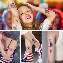 5 Independence Tattoo Stickers for Celebration