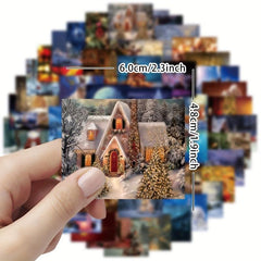 50pcs Funny Christmas Stickers for Water Bottles Decal Pack