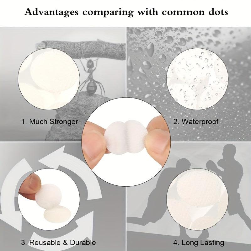 500 Pairs Hook Coin Self Adhesive Set DIY Crafts Office Classroom