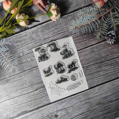 Plant Theme Stamp for DIY Hand Account Card Making