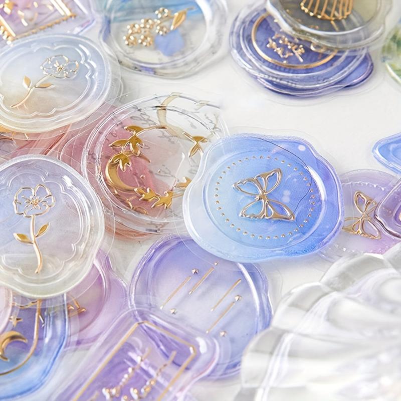 Bronzing Fire Paint Seal Stickers 3D Drop Glue Hand Account Decorative Envel