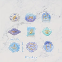 Bronzing Fire Paint Seal Stickers 3D Drop Glue Hand Account Decorative Envel