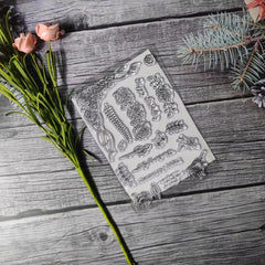 Flower Theme Stamp for DIY Handcraft Scrapbook Journal Card Making