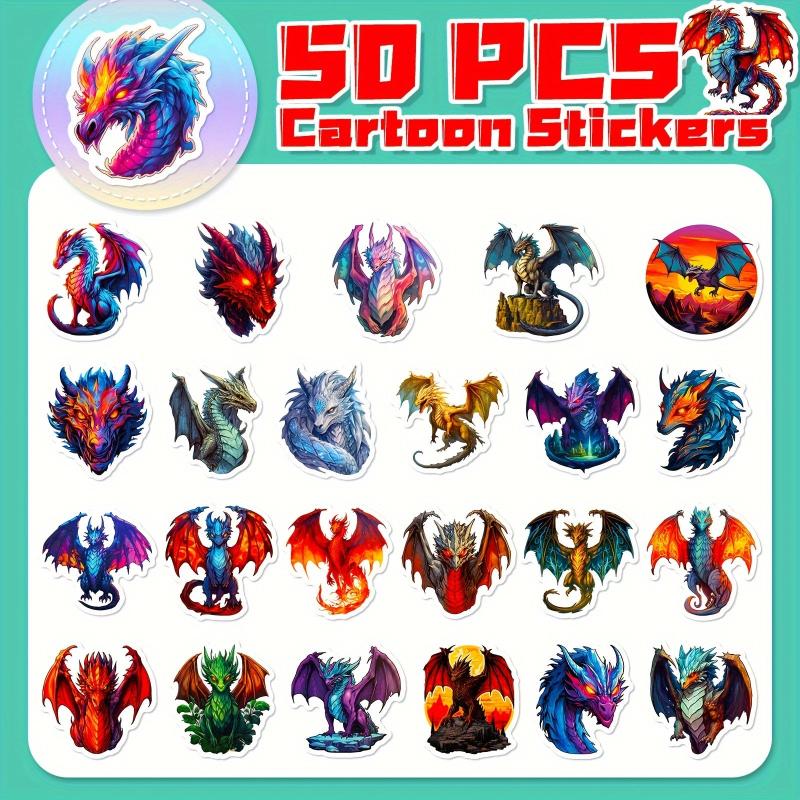 50pcs Waterproof Dragon Stickers Vinyl Laptop Graffiti Decals