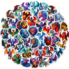 50pcs Waterproof Dragon Stickers Vinyl Laptop Graffiti Decals