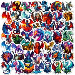 50pcs Waterproof Dragon Stickers Vinyl Laptop Graffiti Decals