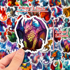 50pcs Waterproof Dragon Stickers Vinyl Laptop Graffiti Decals