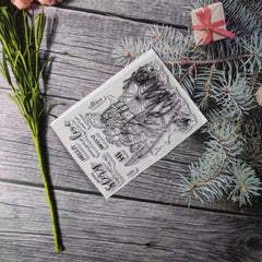 Flower Theme Stamp for DIY Scrapbook Journal Card Making