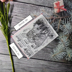 Flower Theme Stamp for DIY Scrapbook Journal Card Making