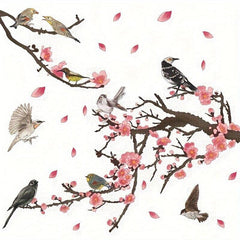 2pcs Chinese Flower Wall Stickers PVC Self-adhesive Removable 35.4in x 11.8in