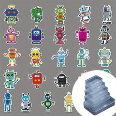 51pcs Robot Graffiti Stickers DIY Skateboard Water Cup Luggage Stickers