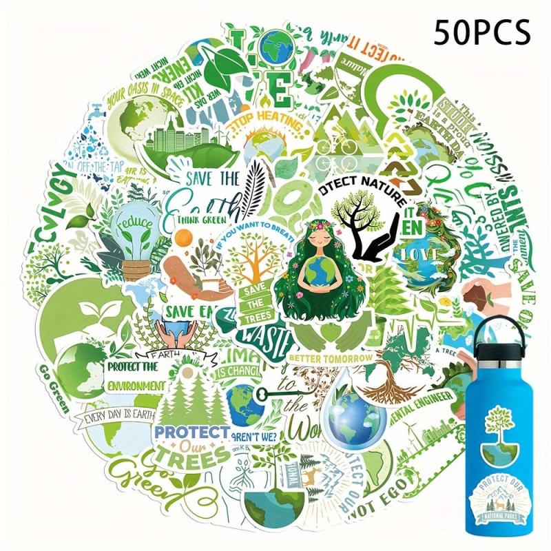 50pcs Eco-Friendly Stickers for Water Bottles Laptop Car Phone Bicycle Guitar